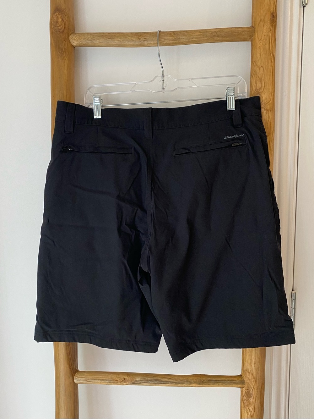 Eddie Bauer Travex Fleece Lined Shorts Mens Sz 35 Black Hiking Climbing Gorpcore - Picture 3 of 9